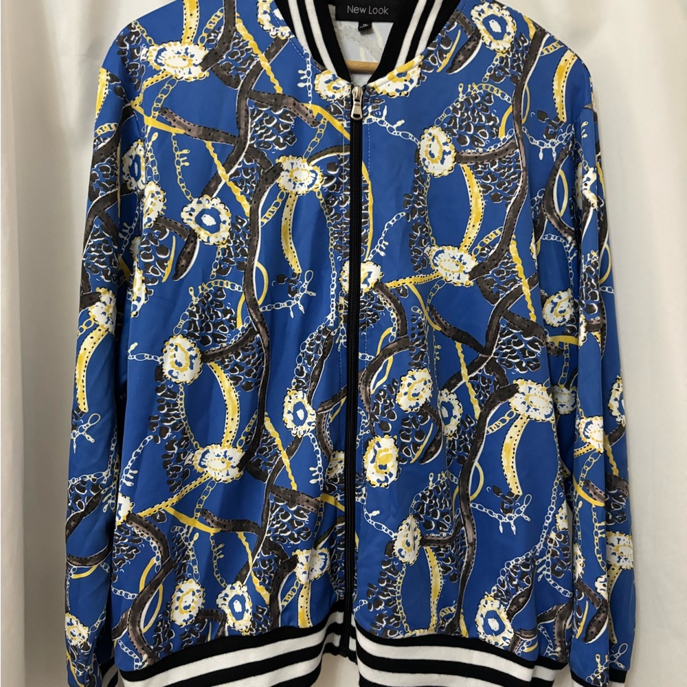 New Look Women's Blue Patterned Jacket